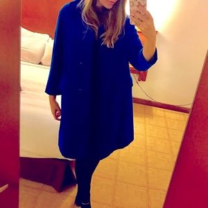 NWOT blue velvet coat